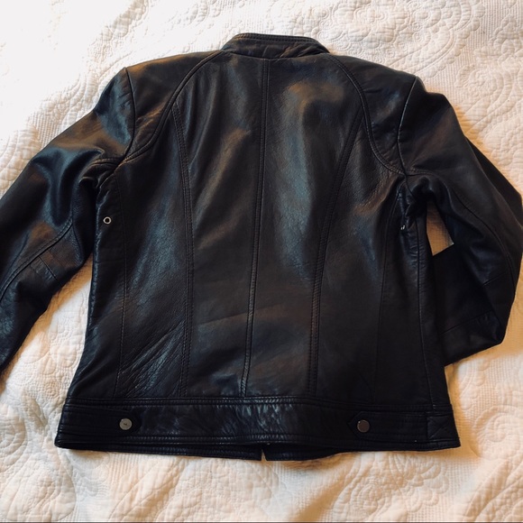 Genuine Leather Moto Jacket- Small - Picture 4 of 8